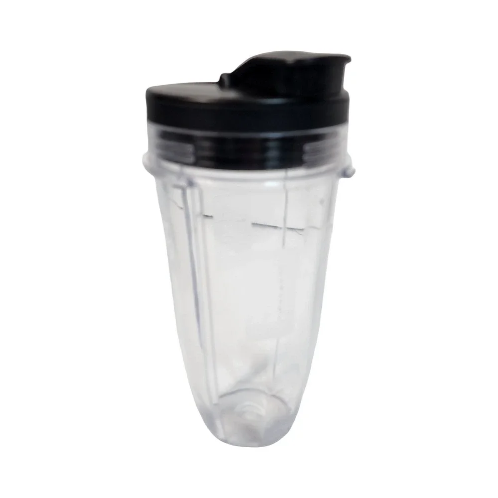 Nutri Ninja 24 oz Single Serve Blender Cup with Black Sip and Seal Lid Clear